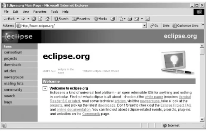 Figure 1-2. The Eclipse consortium's web page