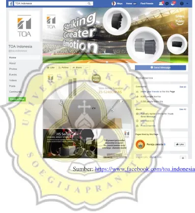 Gambar 4.1 Facebook TOA Indonesia 