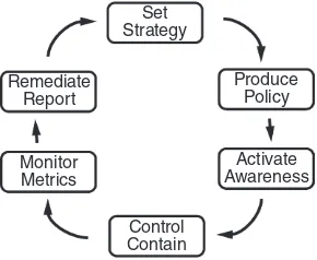 Figure 1.3 Cyber security management cycle (Bayuk 2007).
