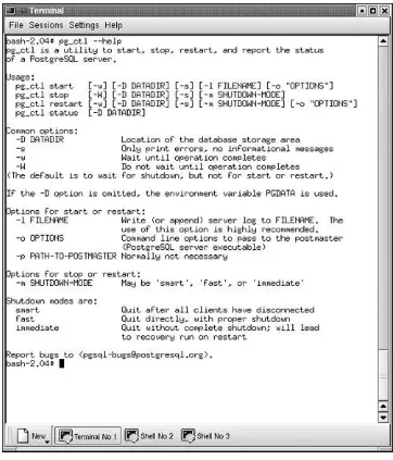 Table 1.2. /etc/rc.d/init.d/postgresql Options