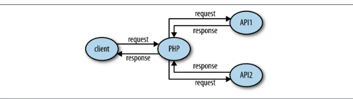 Figure 1-2. Web application acting as a server to the user, but also as a client to accessother APIs