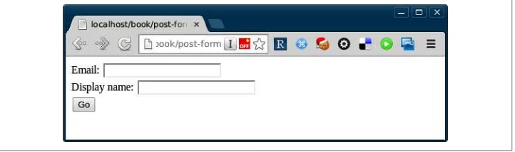 Figure 2-2. Simple form that updates data, sending content via a POST request