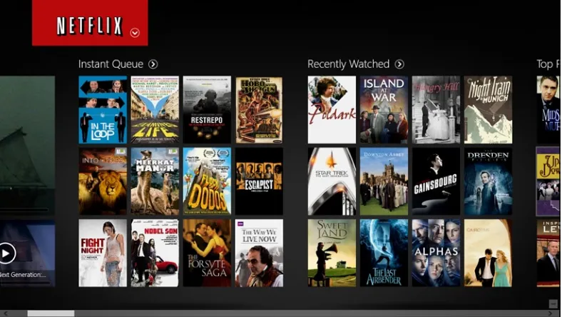 Figure 1-7. Netflix app in landscape mode