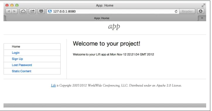 Figure 1-1. The basic Lift application home page