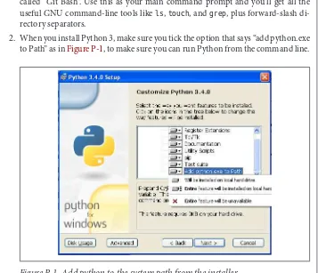 Figure P-1. Add python to the system path from the installer