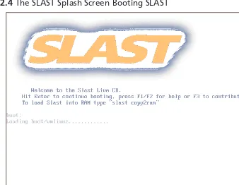 Figure 2.4 The SLAST Splash Screen Booting SLAST