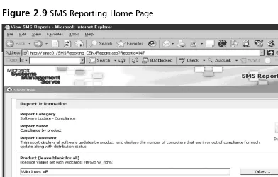 Figure 2.9 SMS Reporting Home Page