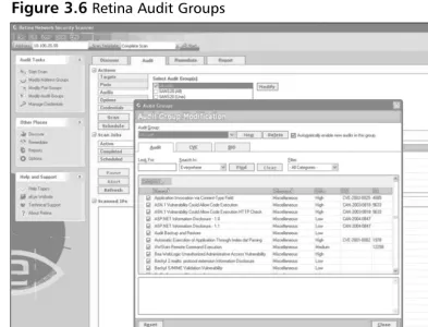 Figure 3.6 Retina Audit Groups
