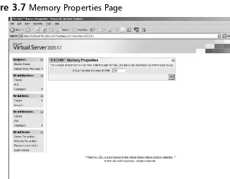 Figure 3.7 Memory Properties Page