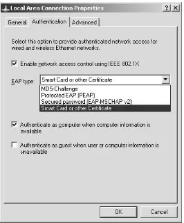 Figure 5-8. Windows XP Local-Area ConnectionProperties