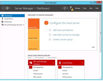 Figure 3-16. The Microsoft Windows Server 2012 Server Manager