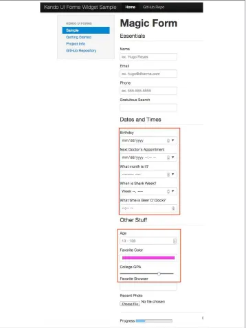 Figure 3-2. Sample form as viewed in Google Chrome 29