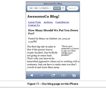 Figure 11—Our blog page on the iPhone