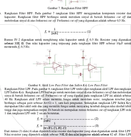 Gambar 7. Rangkaian Filter HPF 