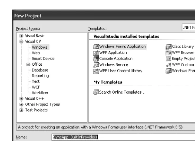 Figure 1-8. Adding a reference to the Sync Framework