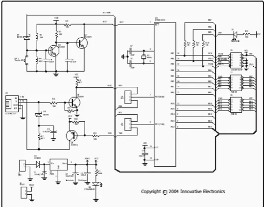 Gambar 1. Rangkaian mikrokontroller AT-TINNY 231