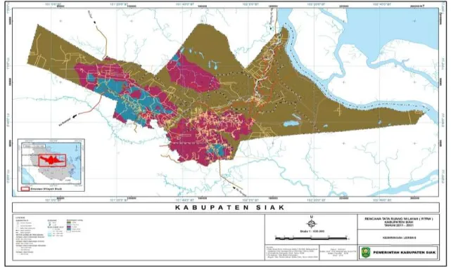 Gambar 2. 2 Peta Topografi Kabupaten Siak 