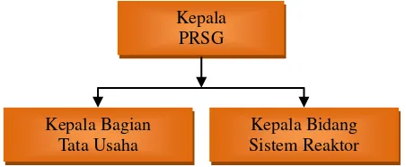 Gambar 2. Struktur organisasi manajemen penuaan reaktor RSG-GAS 