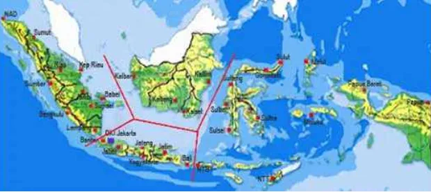 Gambar 1.2. Pembagian Wilayah Indonesia Untuk Proyeksi Kebutuhan dan Pasokan ListrikFigure 1.2