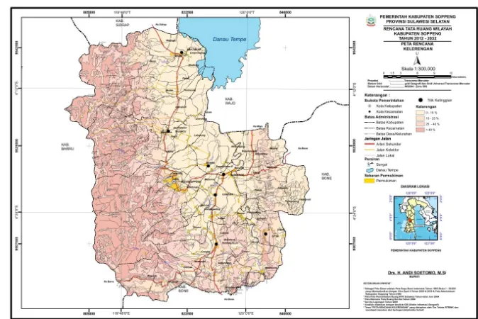Gambar 2.4 Peta Kelerengan Kabupaten Soppeng 