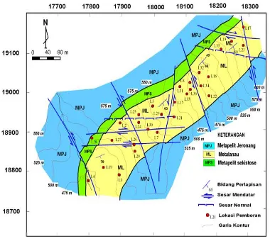 Gambar 8. Peta Geologi Sektor Lemajung Barat[9] 
