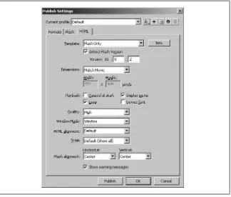Figure 2-2. Detecting Flash Player version in HTML publish settings