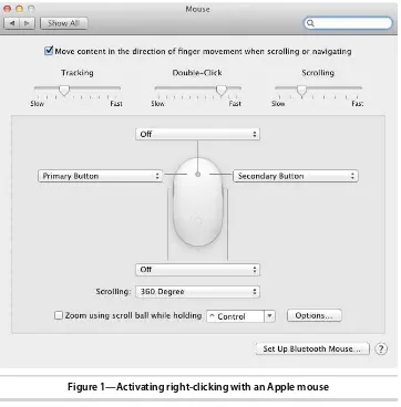 Figure 1—Activating right-clicking with an Apple mouse