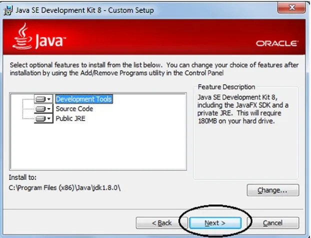 Figure 1-4. Java SE Development Kit 8 installation in progress