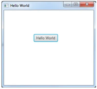 Figure 1-24. JavaFX Hello World launched from the command-line prompt