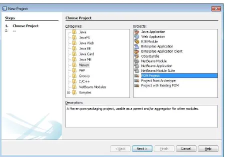 Figure 1-15. Creating a POM project with NetBeans 7