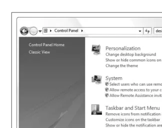 Table 2-1. Command line access to Control Panel pages and tools