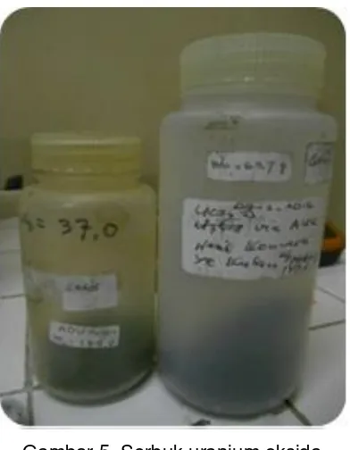 Gambar 5. Serbuk uranium oksida 