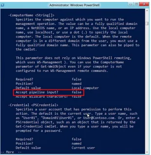 Figure 9.13Reading the full help for Get-WmiObject