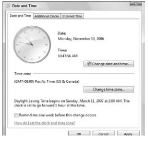 Figure 1-6: The Date and Time Properties dialog box