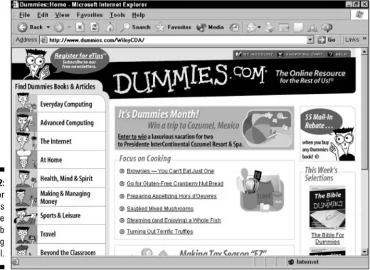 Figure 1-2: The For Dummies home page shows Web publishing skill.
