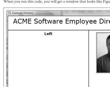 Figure 2-14. The Employee Directory with a picture from an HTTP request
