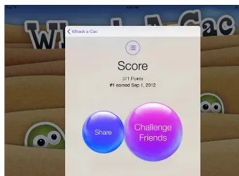Figure 3.8  Challenging a friend to beat a score using iOS 6’s built-in Game Center challenges