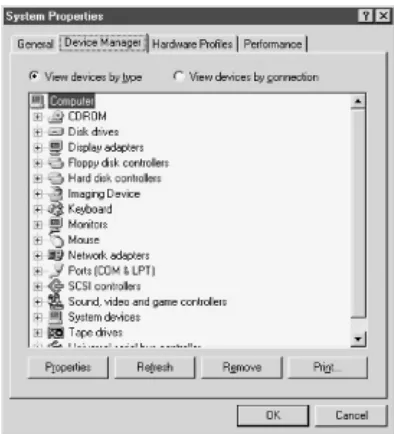 Figure 1-8. Windows 98 Device Manager displays all installeddevices