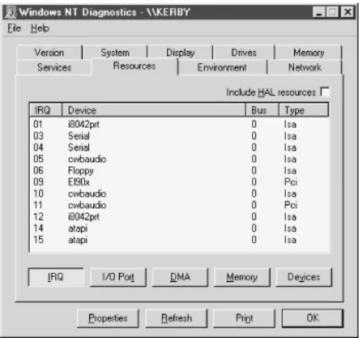 Figure 1-15. The Resources page Devices view shows a list of all