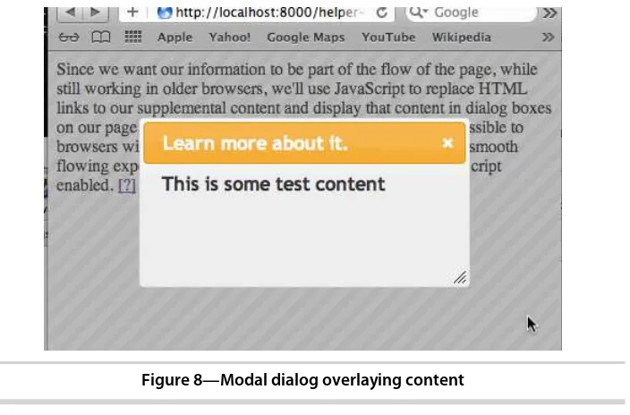 Figure 8—Modal dialog overlaying content