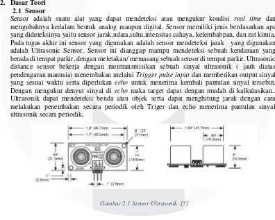 Gambar 2.1 Sensor Ultrasonik  [5] 