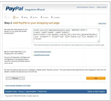 Figure 2-8. Express Checkout Integration Wizard step 2