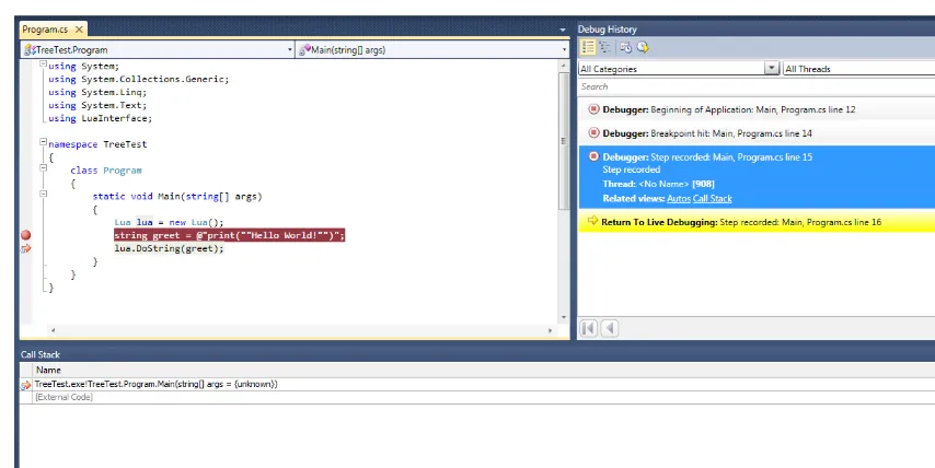 Figure 1–8. Historical debugging offers a step-by-step view of program execution. 