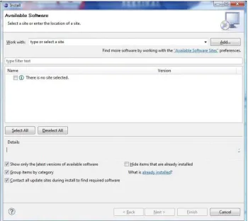Figure 1-12. The available software for Eclipse 