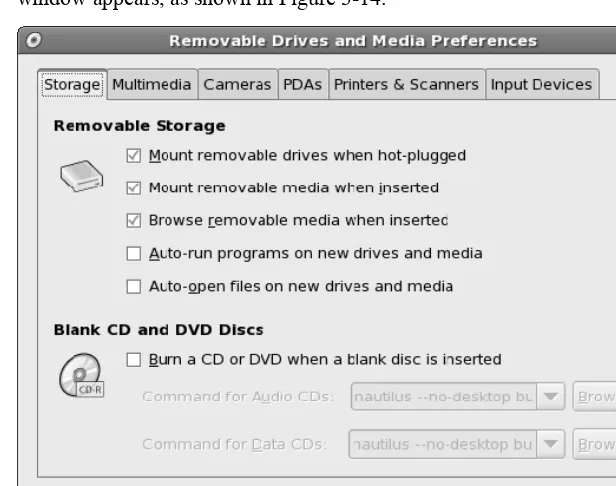 Figure 3-14: Choose which removable drives and media are mounted and played. 