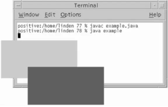 Figure 8-3. Program results: A regular windowand a WarningWindow