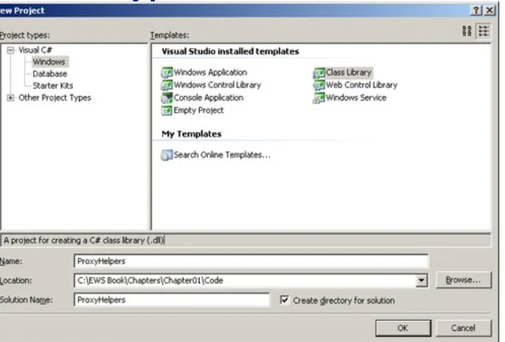 Figure 1-5. New Project dialog box in Visual Studio 2005