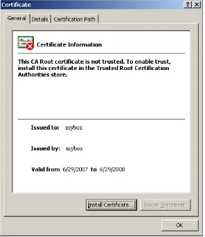 Figure 1-9. Viewing the certificate