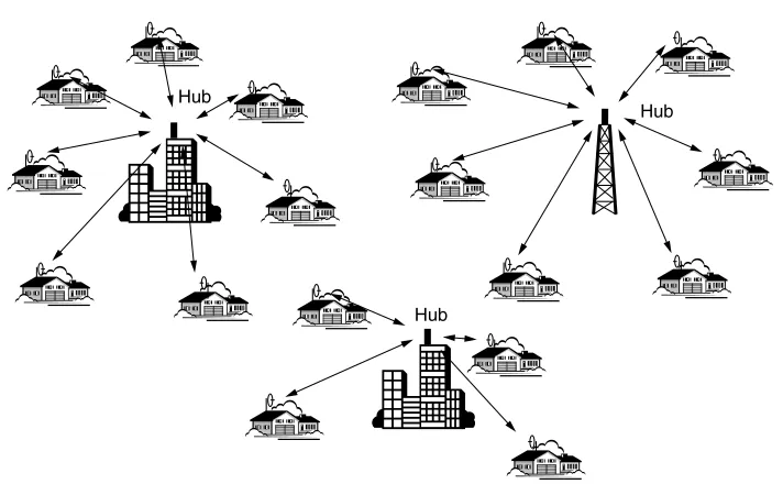 Figure 1.4Point-to-multipoint (PMP) network.