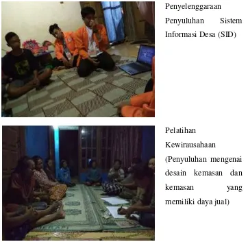 Gambar 5. Aktivitas mahasiswa KKN UAD dan masyarakat Dusun Wuluh dalam program pemberdayaan pariwisata desa 